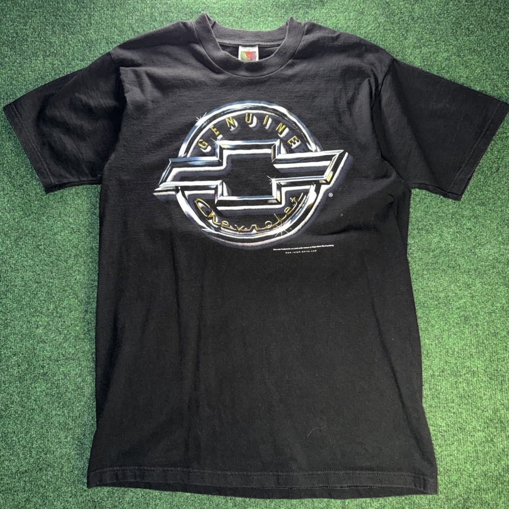 Chevrolet Black Graphic T Shirt Men's Size Large FOTL Heavy Cotton